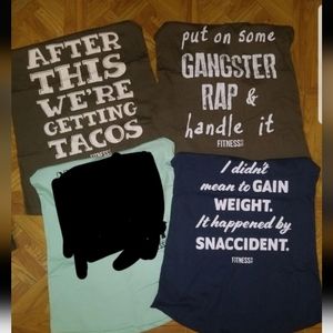 Fitness tee razor back funny - pick 4 for $55